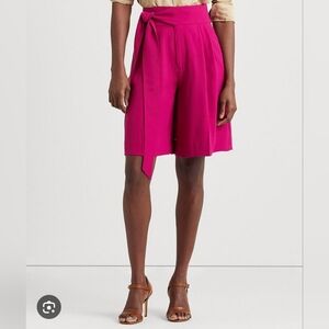Lauren Ralph Lauren Women's Pleated Georgette Wide-Leg Shorts